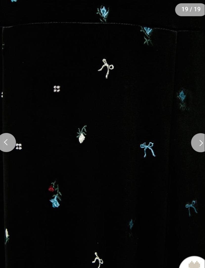 新品未使用FRAY I.D ベロアナローワンピース　ブラック