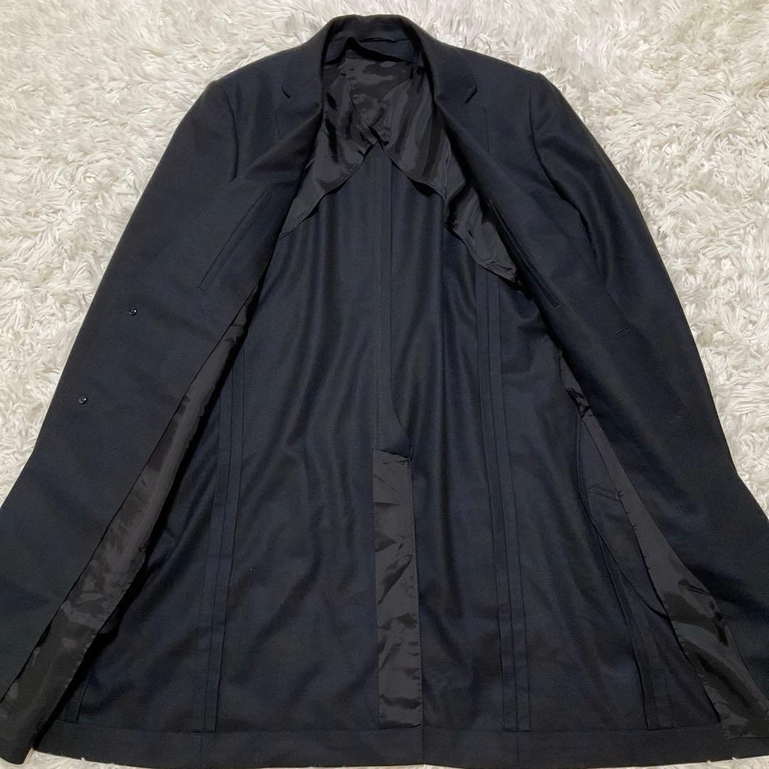 美品⭐︎コムサメン ライナー付ウールチェスターコート チェルッティ 紺 L