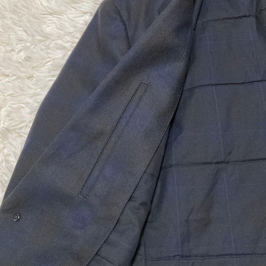 美品⭐︎コムサメン ライナー付ウールチェスターコート チェルッティ 紺 L
