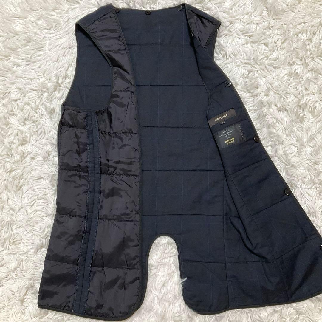 美品⭐︎コムサメン ライナー付ウールチェスターコート チェルッティ 紺 L