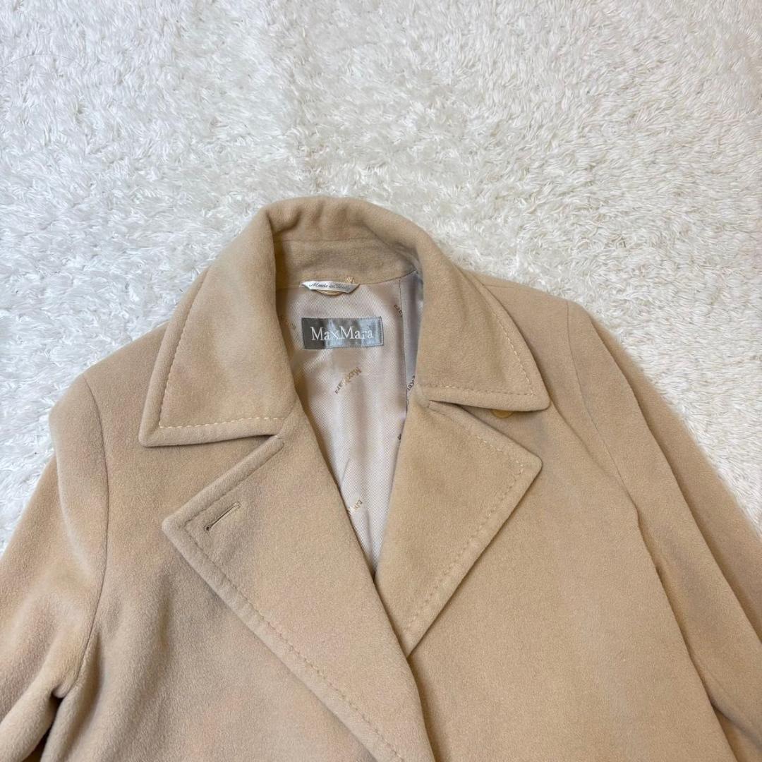 MaxMara 銀タグ アンゴラ混 キャメル ベルト ガウンコート ロングコート