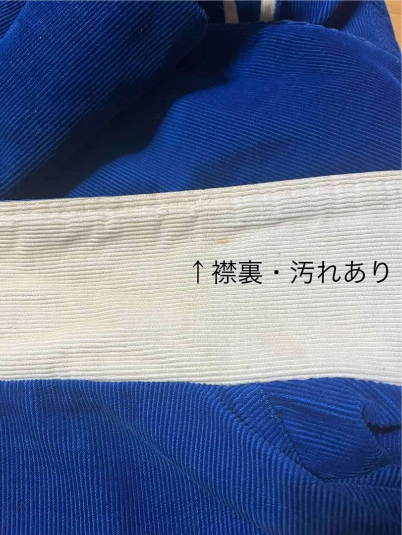 Rennoc スタジャン　コーデュロイ　青　猫刺繍　古着　ヴィンテージ