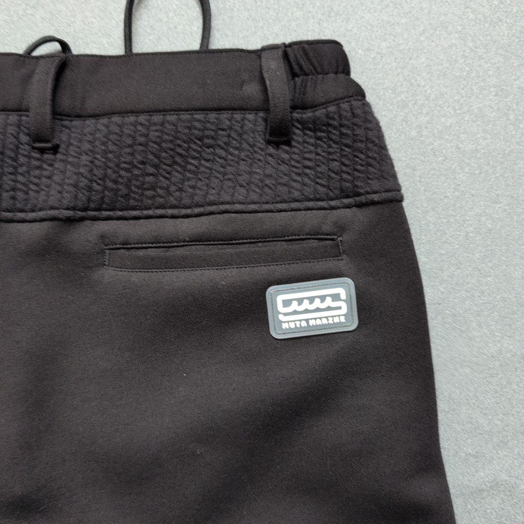【未使用に近い】ムータマリンゴルフ　ストレッチ　切替しパンツ　M 黒