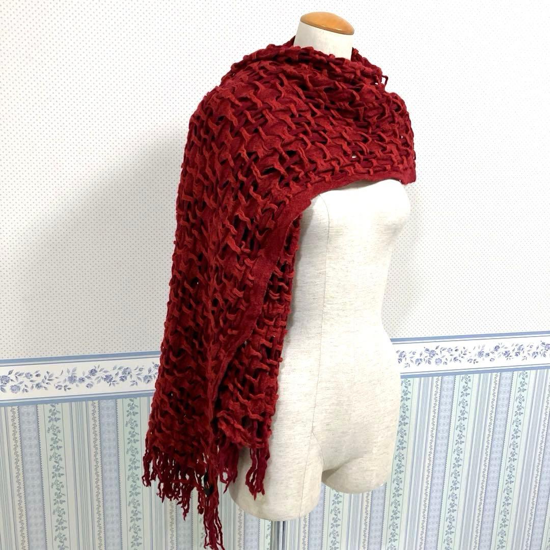 Y's　yohji yamamoto　ヨウジヤマモト　ストール　マフラー　赤