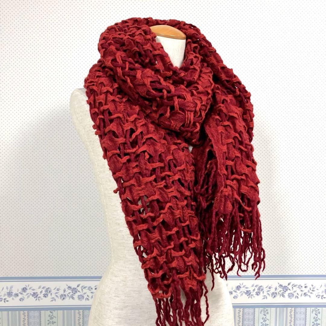 Y's　yohji yamamoto　ヨウジヤマモト　ストール　マフラー　赤