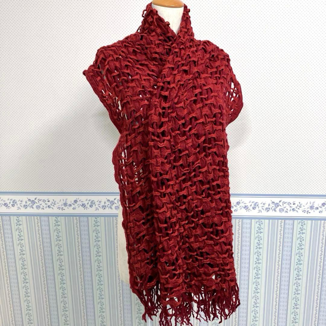 Y's　yohji yamamoto　ヨウジヤマモト　ストール　マフラー　赤