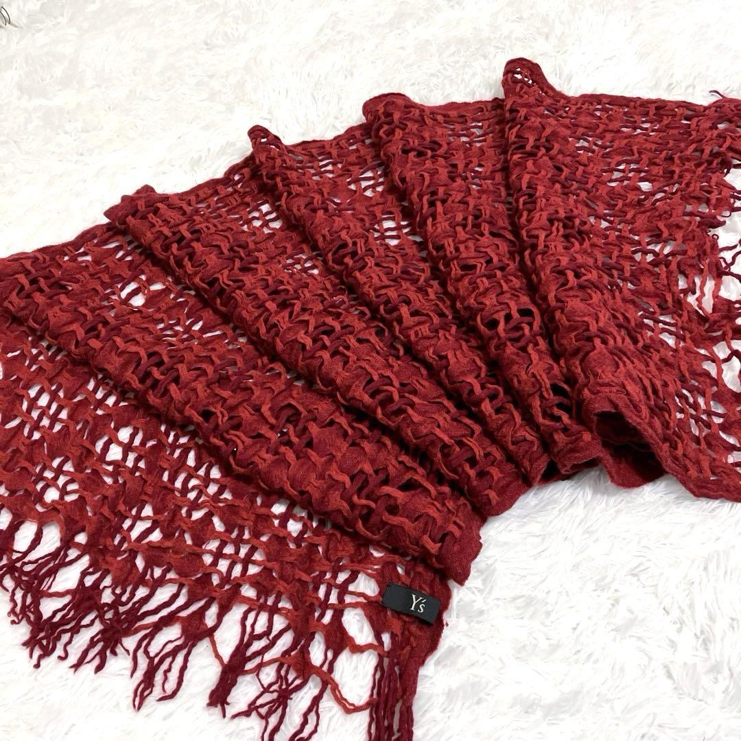 Y's　yohji yamamoto　ヨウジヤマモト　ストール　マフラー　赤