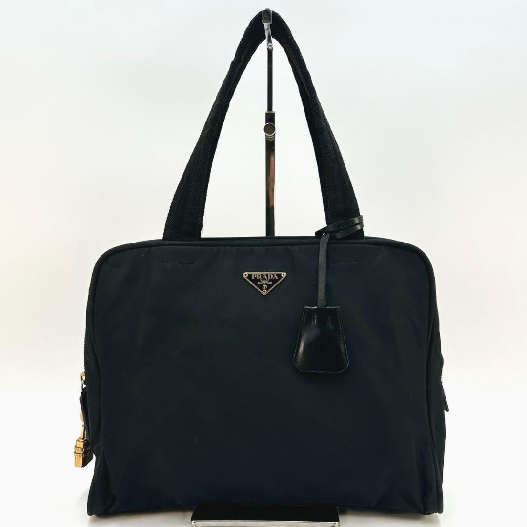 PRADA プラダ 三角ロゴプレート ハンドバッグ トートバッグ ゴールド金具