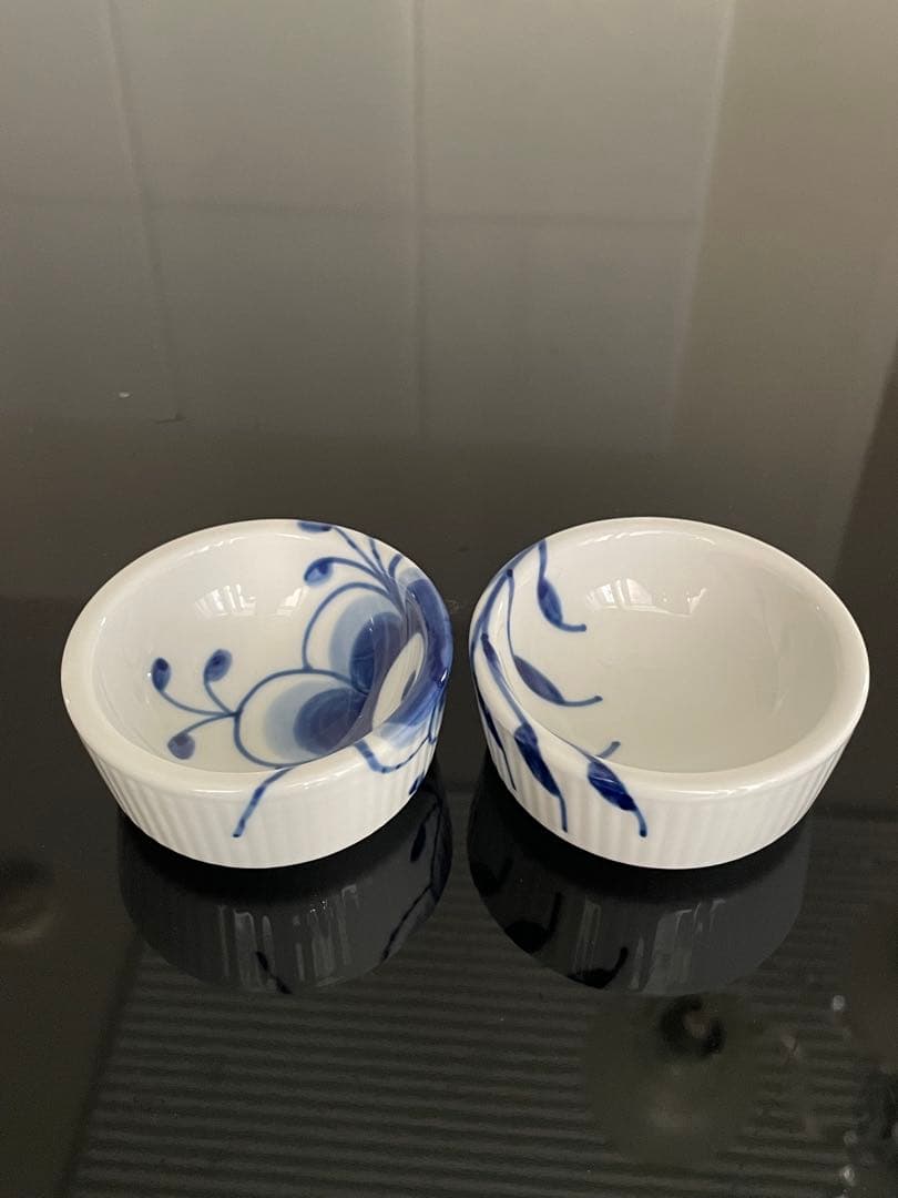 【新品】ロイヤルコペンハーゲン ブルーフルーテッド メガ スモール ボウル ペア