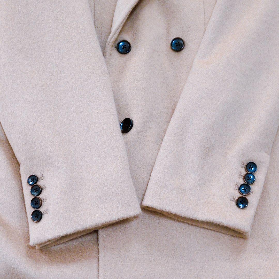 NOISE MAKER　バンダナ柄裏地カシミヤ混ダブルブレストチェスターコート