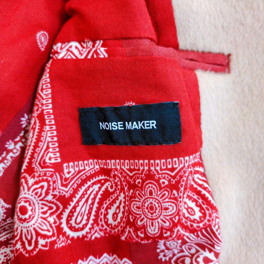 NOISE MAKER　バンダナ柄裏地カシミヤ混ダブルブレストチェスターコート