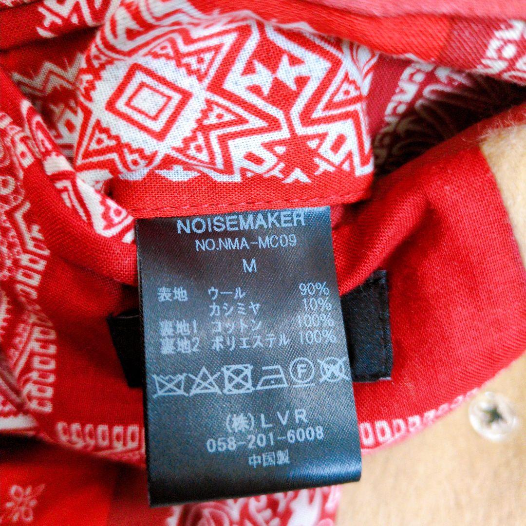 NOISE MAKER　バンダナ柄裏地カシミヤ混ダブルブレストチェスターコート