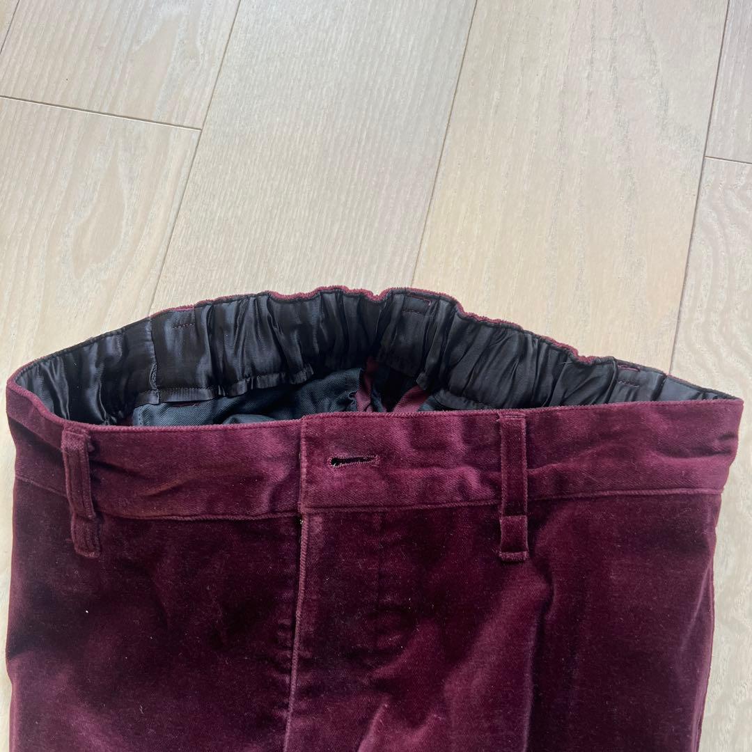 バーガンディ ベルベットジャケット　パンツ　セットアップ サイズ0 knott