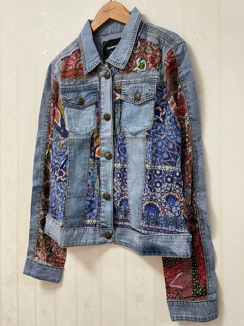 【新品】Desigual パッチワークデニムジャケット 40