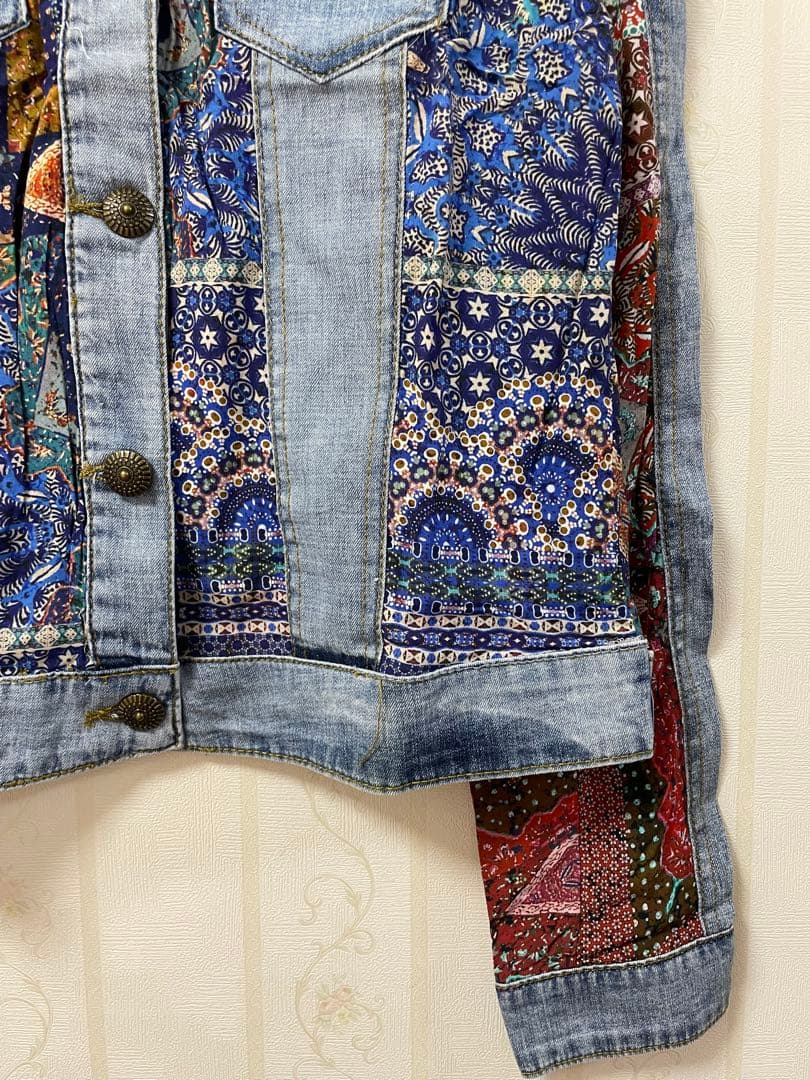 【新品】Desigual パッチワークデニムジャケット 40