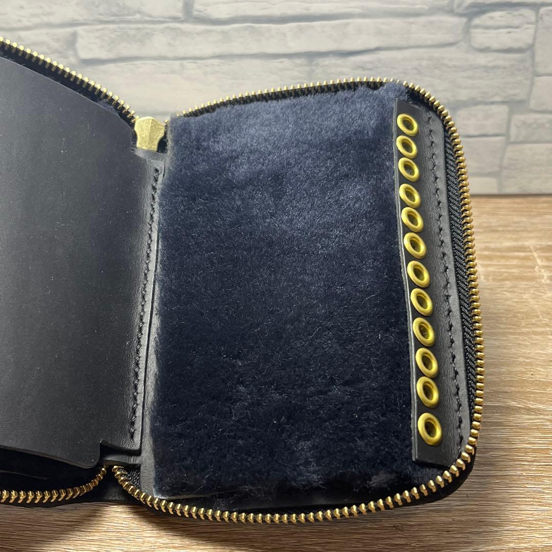 ルアーワレット　本革レザー　手染めアンティークレッド　ハンドメイド　渓流　ミノー