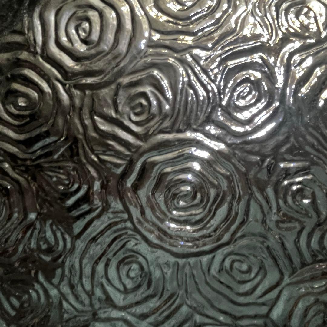 食器 お皿 ガラスプレート 5枚セット IVV ロゼット シルバー