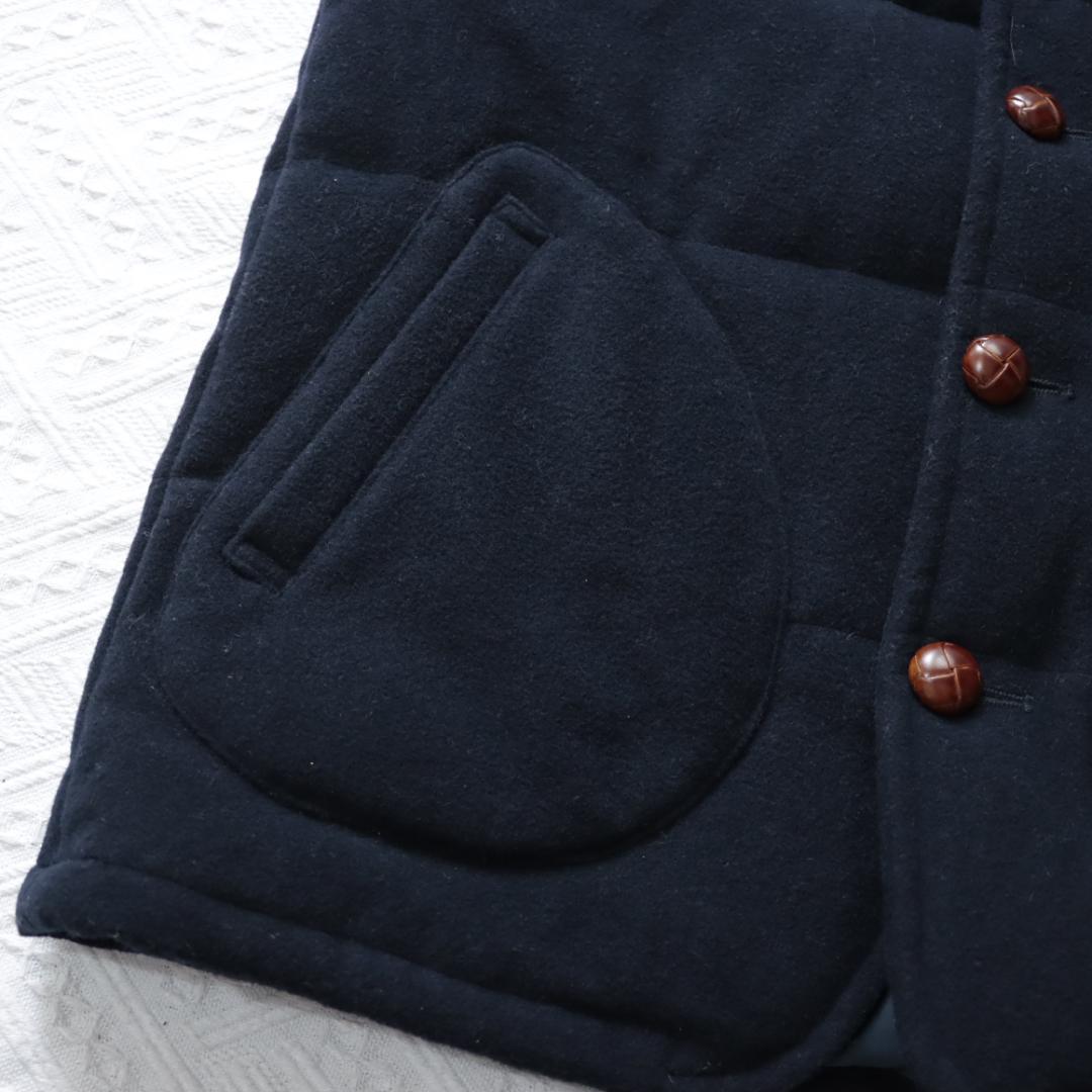 近年！美品！DANTON ウールダウンベスト　BEAMS別注　36　フーディー