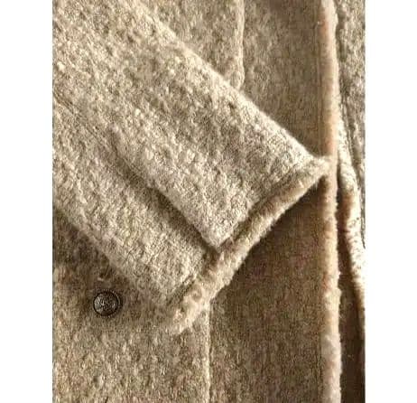 【MilaOwen 金ボタン ツィードノーカラージャケットコート】ミラオーウェン