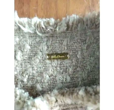 【MilaOwen 金ボタン ツィードノーカラージャケットコート】ミラオーウェン