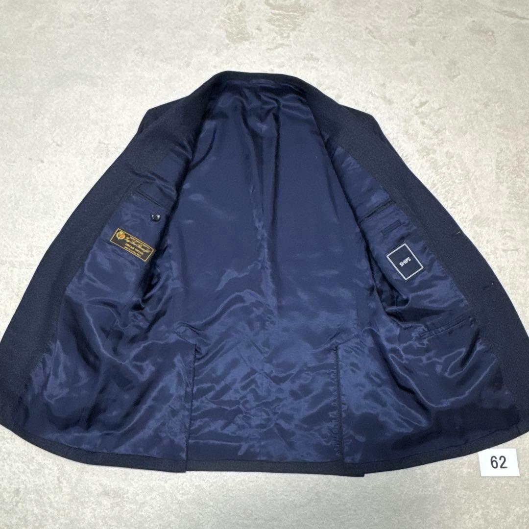 62 美品　シップス　SHIPS ロロピアーナ　スーツ　48 L ネイビー