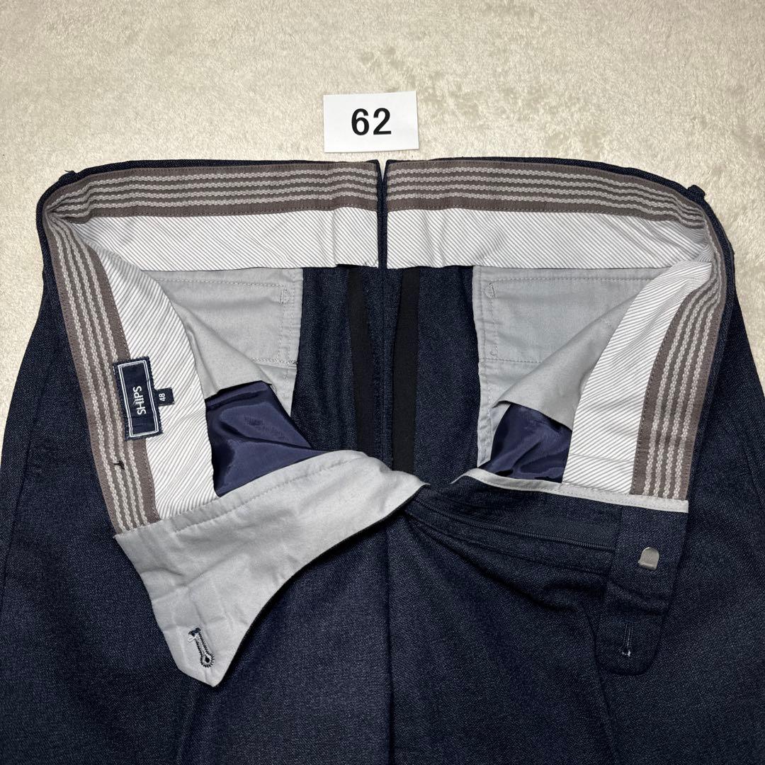 62 美品　シップス　SHIPS ロロピアーナ　スーツ　48 L ネイビー