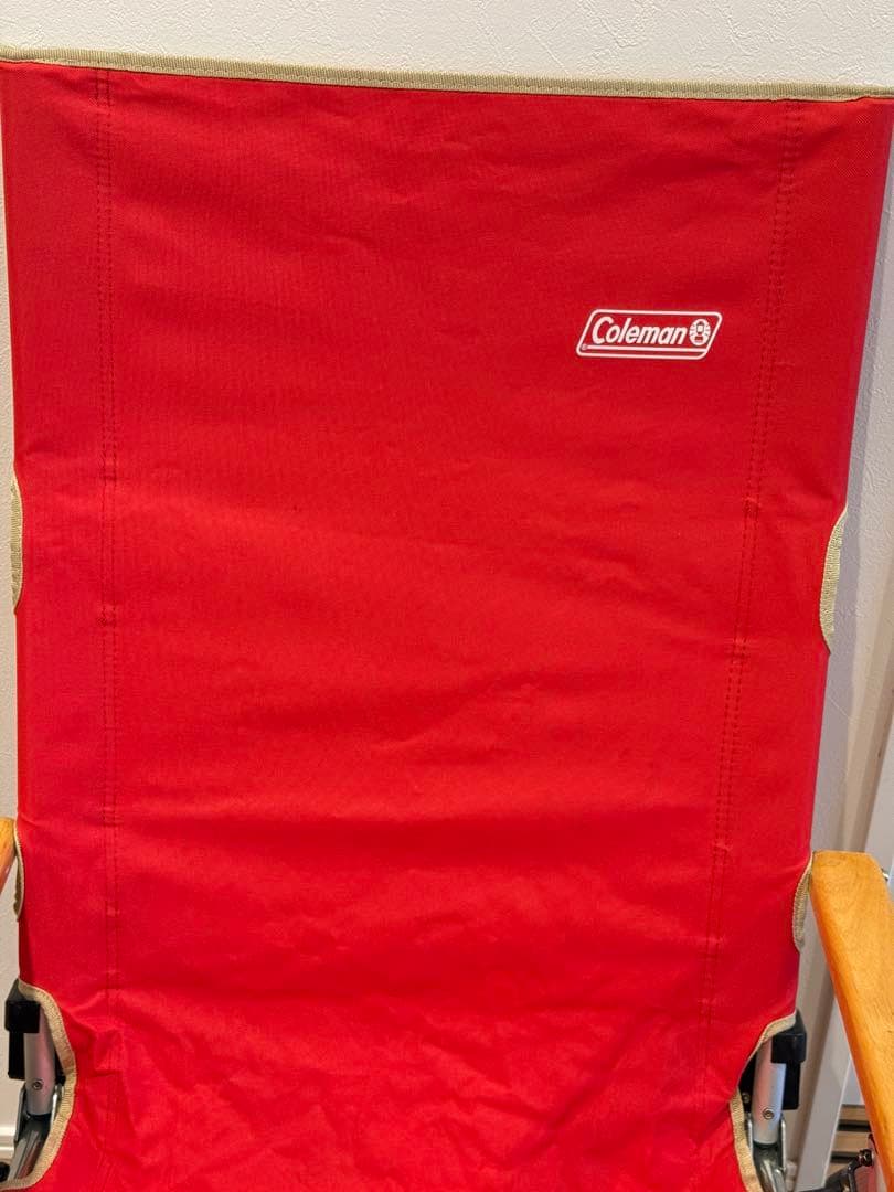 【廃盤品Colemanレイチェア】 リクライニングチェア_レッド_2脚セット