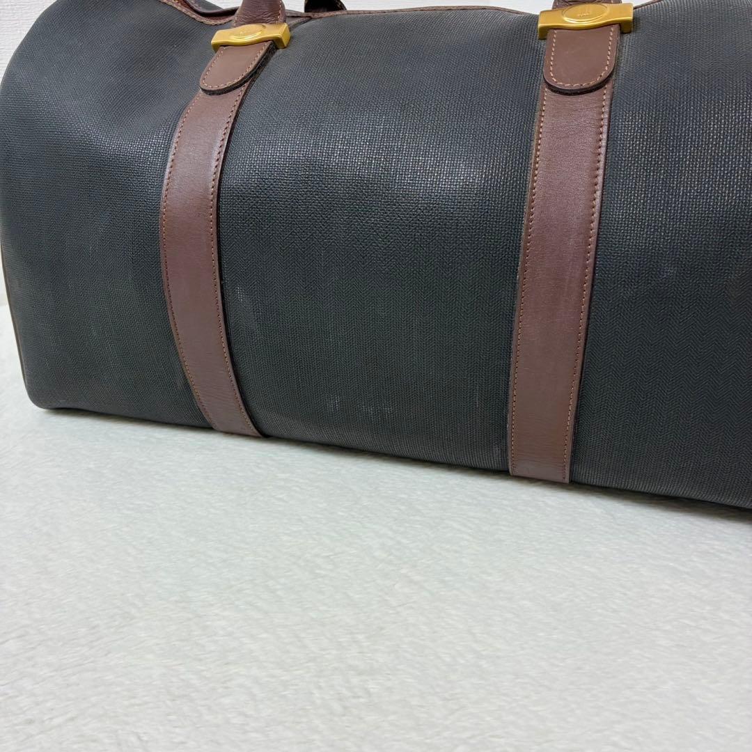 ダンヒル　ボストンバック　レザー　ゴールド金具　レザー