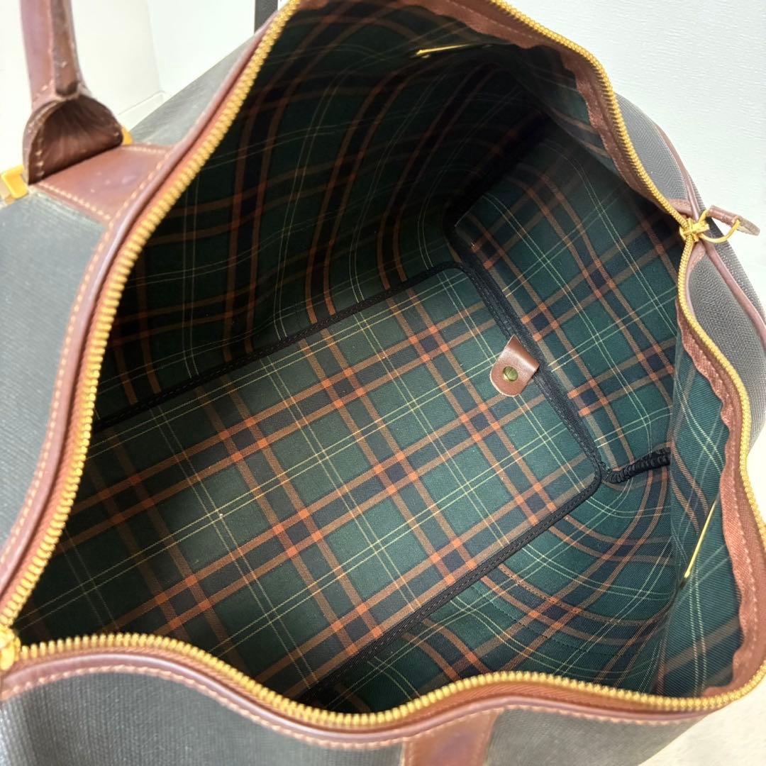 ダンヒル　ボストンバック　レザー　ゴールド金具　レザー