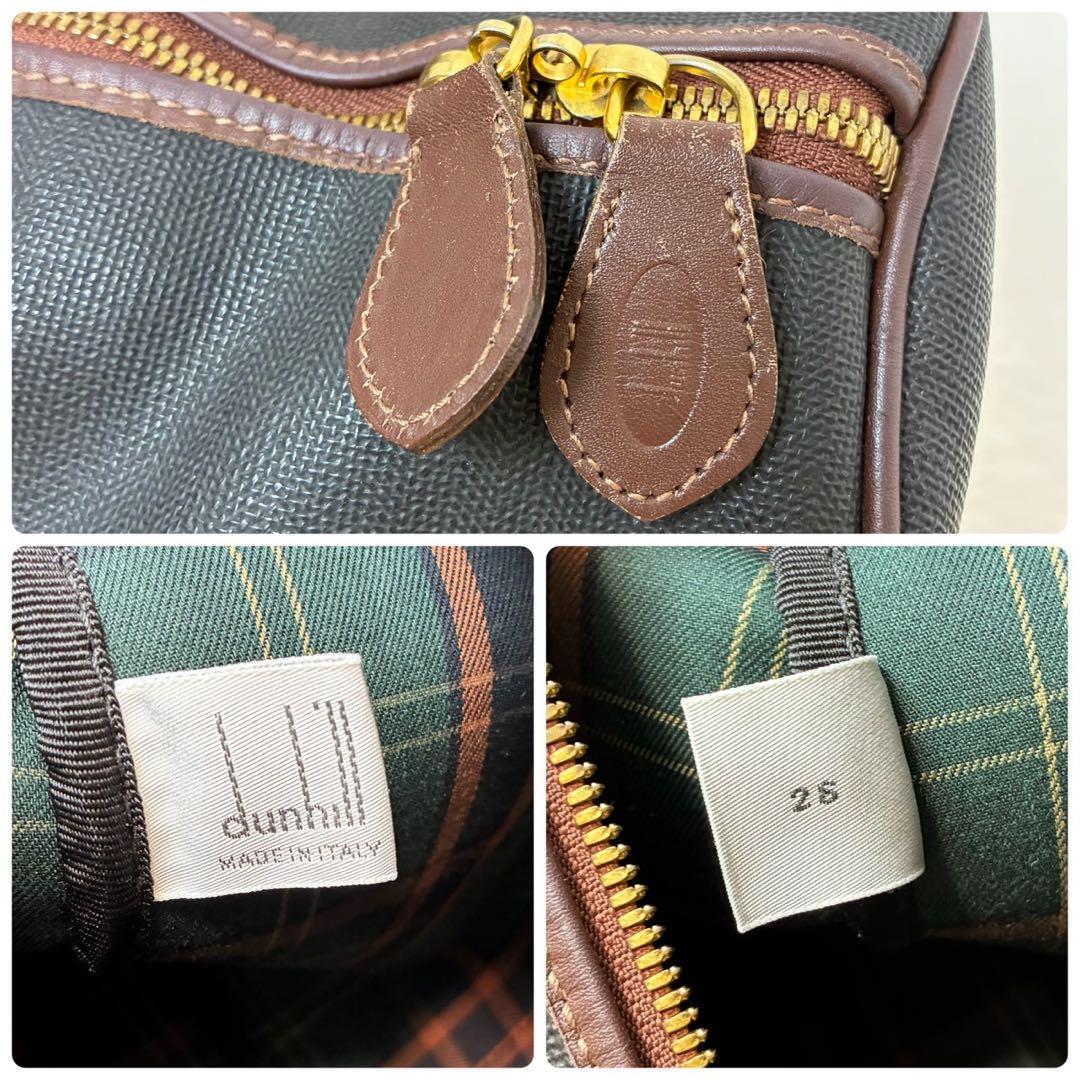 ダンヒル　ボストンバック　レザー　ゴールド金具　レザー