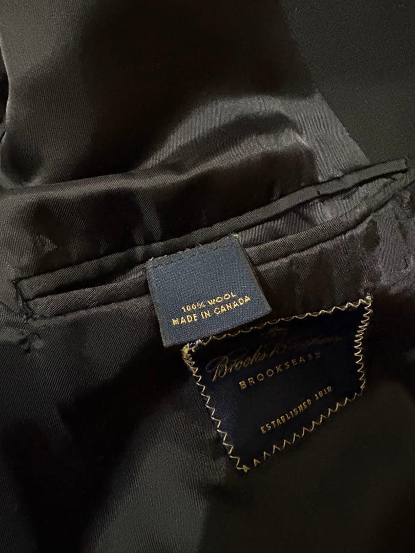 美品　カナダ製　ブルックスブラザーズ　紺ブレ　ブレザー　ロロピアーナ