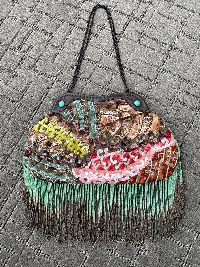 ✳︎超美品✳︎JAMIN PUECH 刺繍ビーズ装飾 パーティーバッグ