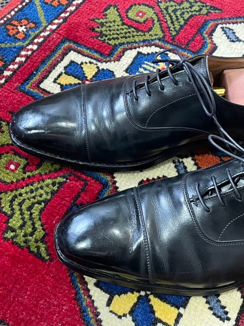 クロケット&ジョーンズ HALLAM ハラム UK7.5E 黒 ストレートチップ