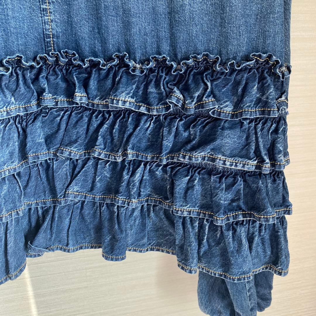 ayane アヤン ダンガリーバックフリルブルゾン　インディゴ