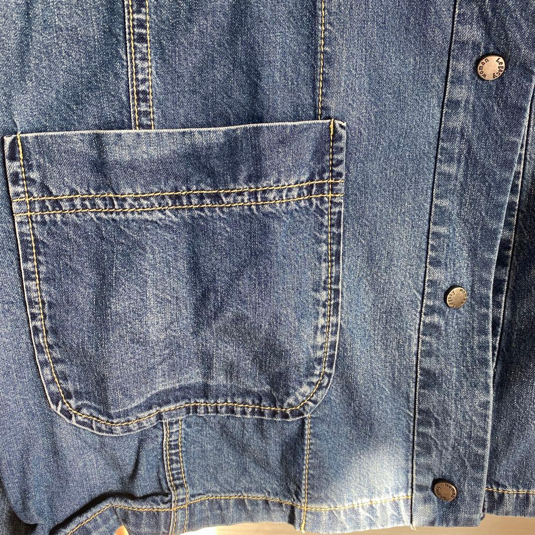 ayane アヤン ダンガリーバックフリルブルゾン　インディゴ