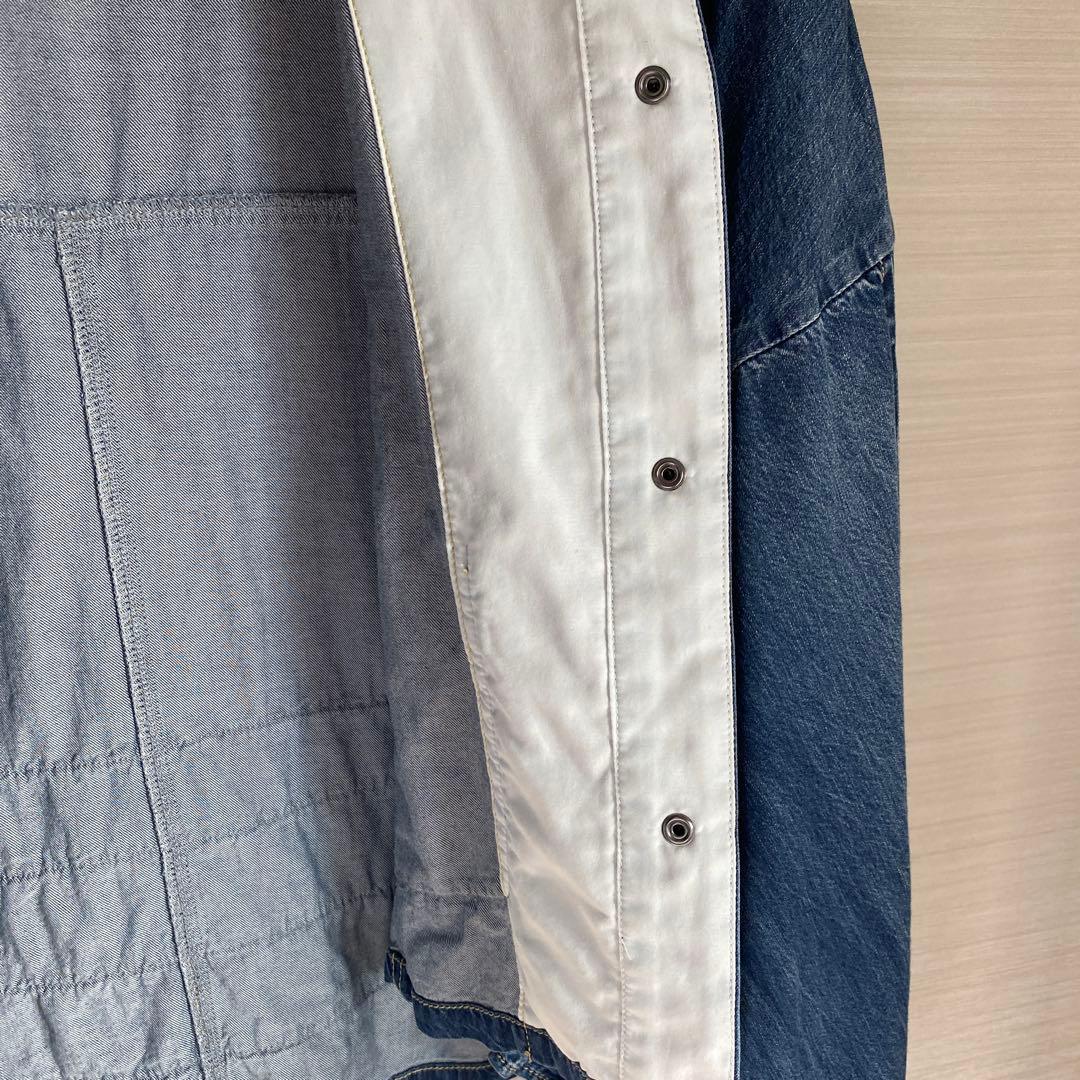 ayane アヤン ダンガリーバックフリルブルゾン　インディゴ