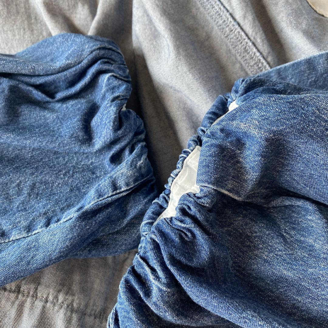 ayane アヤン ダンガリーバックフリルブルゾン　インディゴ