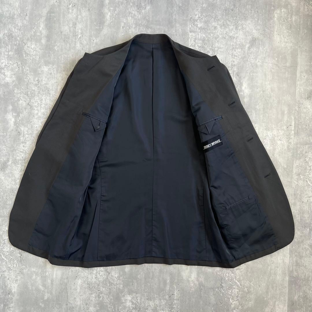 ISSEY MIYAKE MEN　アーカイブ　ウール　ノーカラージャケット　M