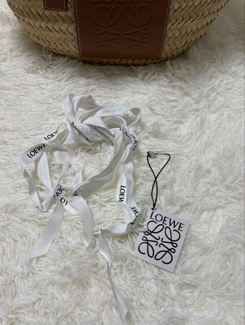 【LOEWE】 バスケットバッグ ミディアム ナチュラル/タン