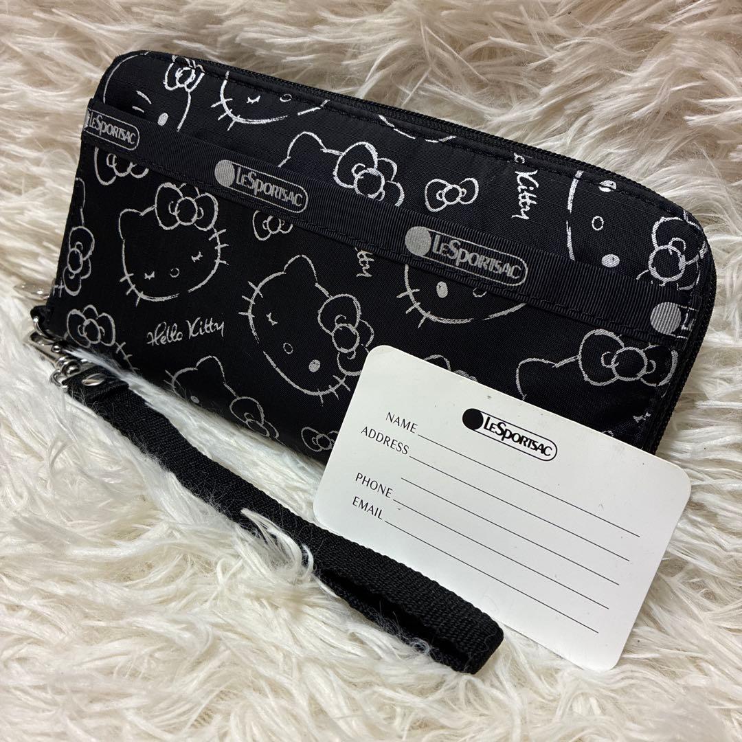 LeSportsac Hello kitty コラボ 長財布 ウォレット 黒