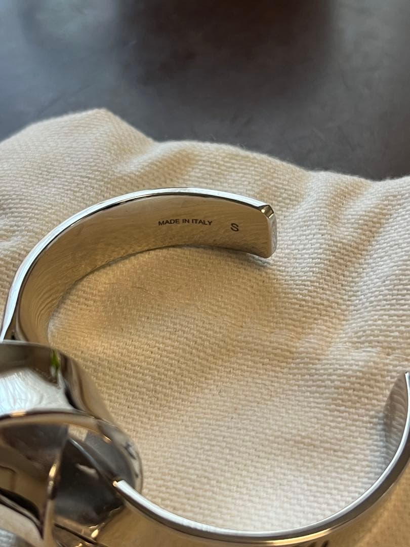 [美品] CÉLINE ノットフラットバングル S