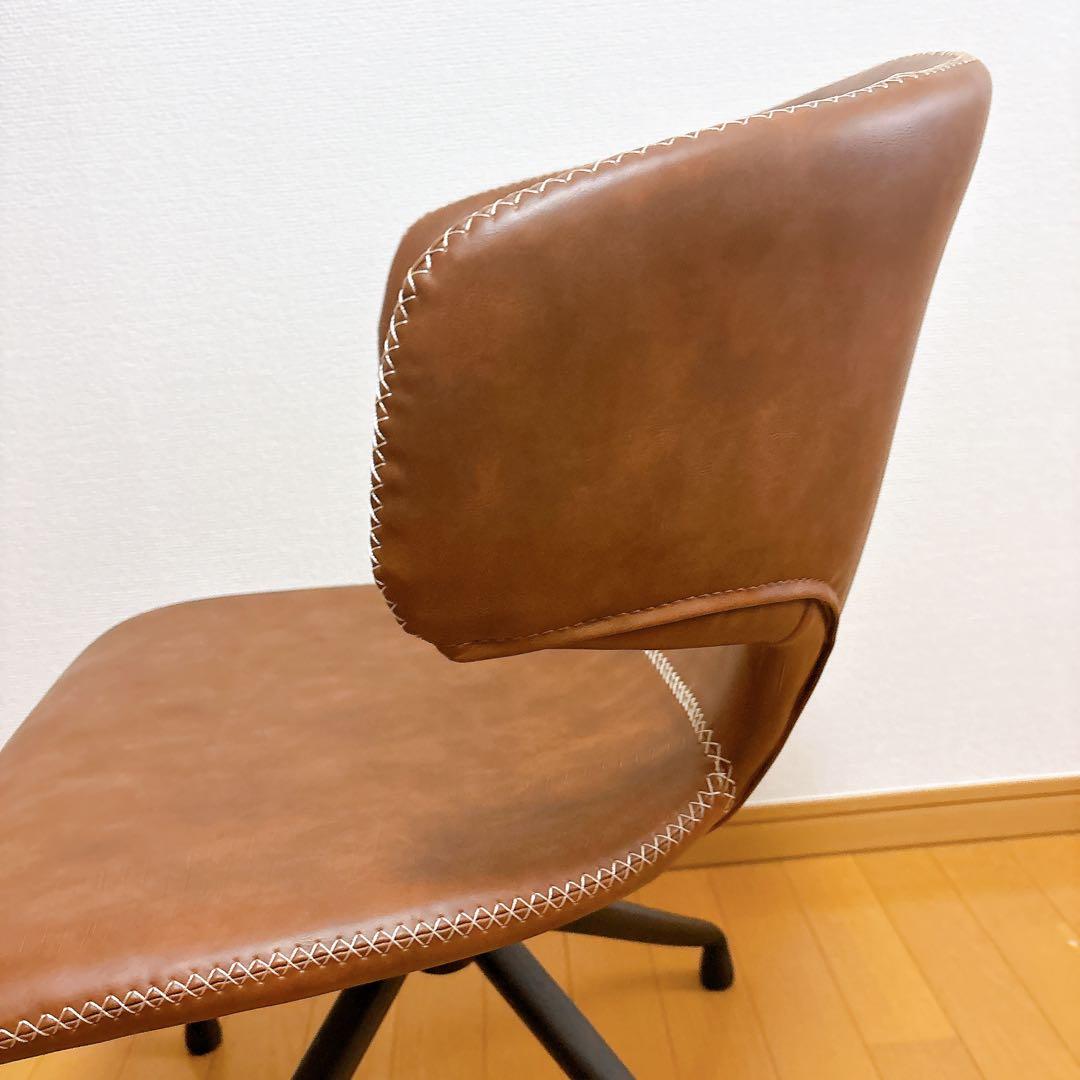 【美品】回転式 ダイニングチェア ブラウン レトロでおしゃれ