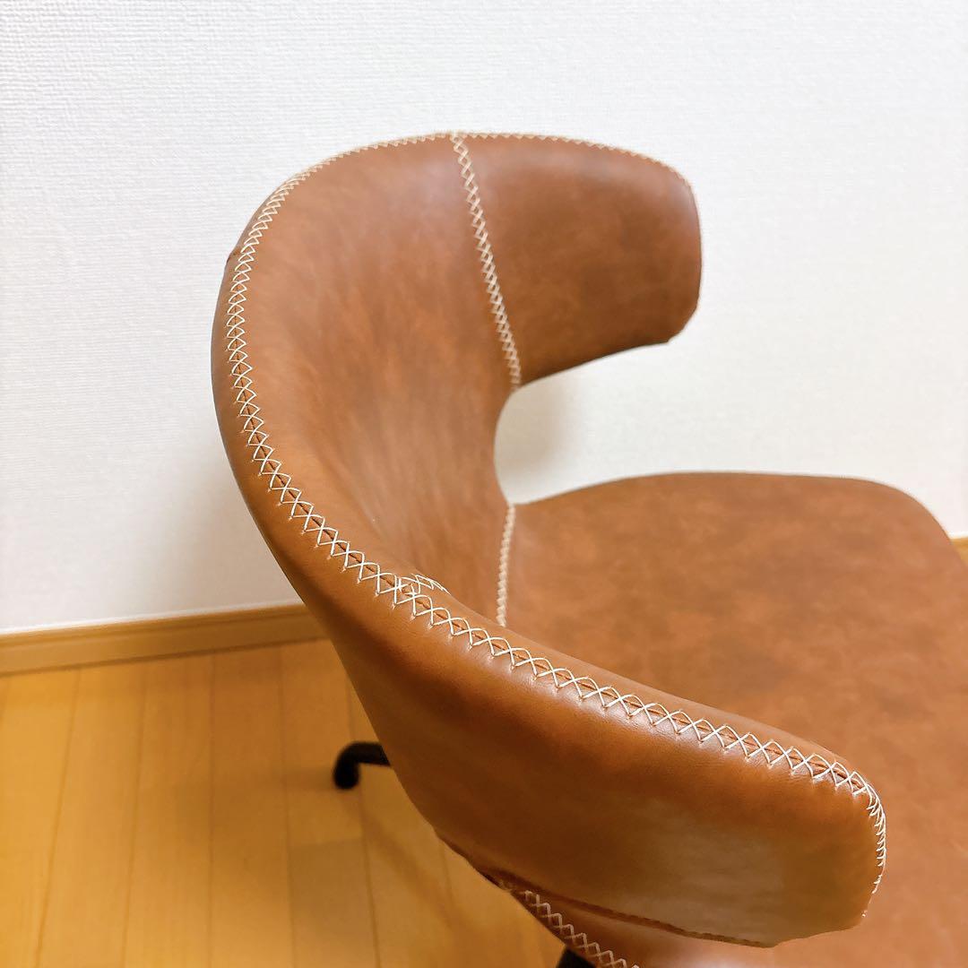 【美品】回転式 ダイニングチェア ブラウン レトロでおしゃれ