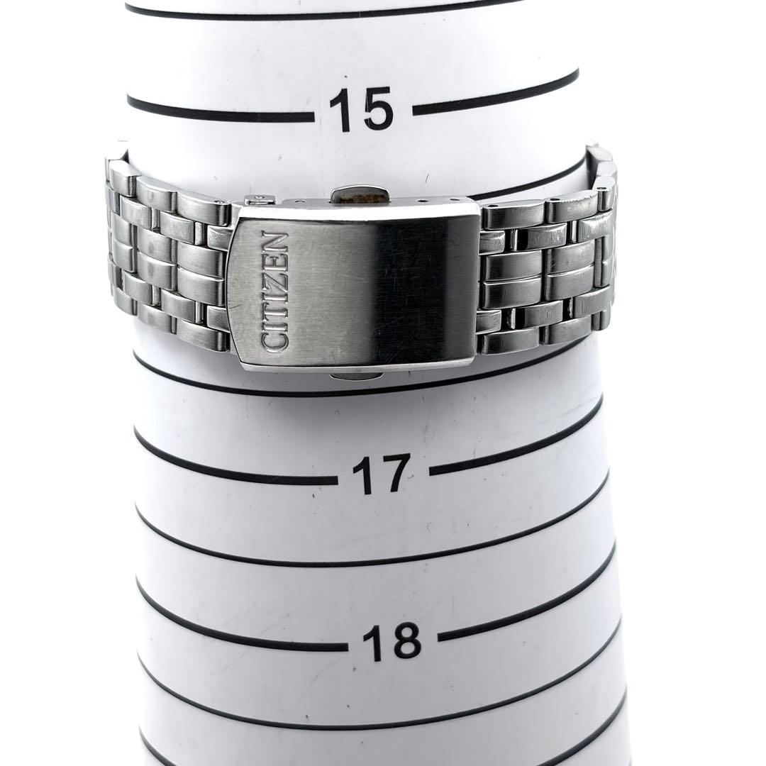 シチズン エコドライブ 電波ソーラー メンズ 黒文字盤 稼働品