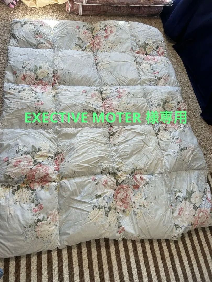 花柄掛け布団シングル150x200cm ダウン70%フェザー30% 4枚セット