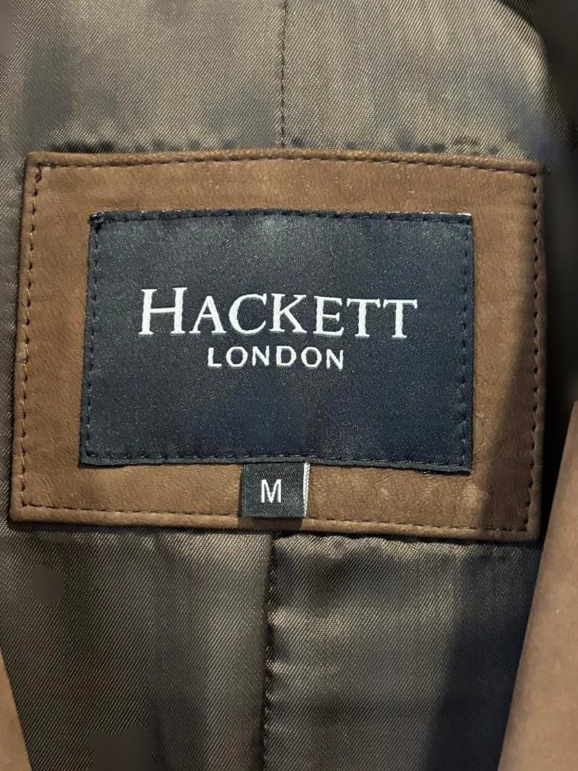美品！　HACKETT スエード レザージャケット 茶 イタリア製　Mサイズ