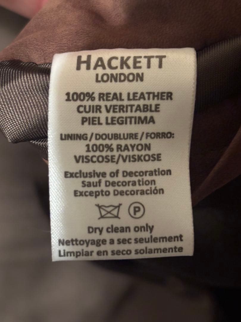 美品！　HACKETT スエード レザージャケット 茶 イタリア製　Mサイズ