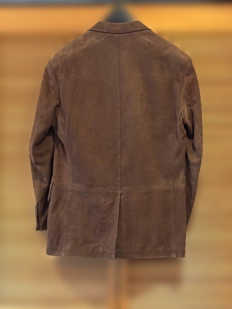 美品！　HACKETT スエード レザージャケット 茶 イタリア製　Mサイズ