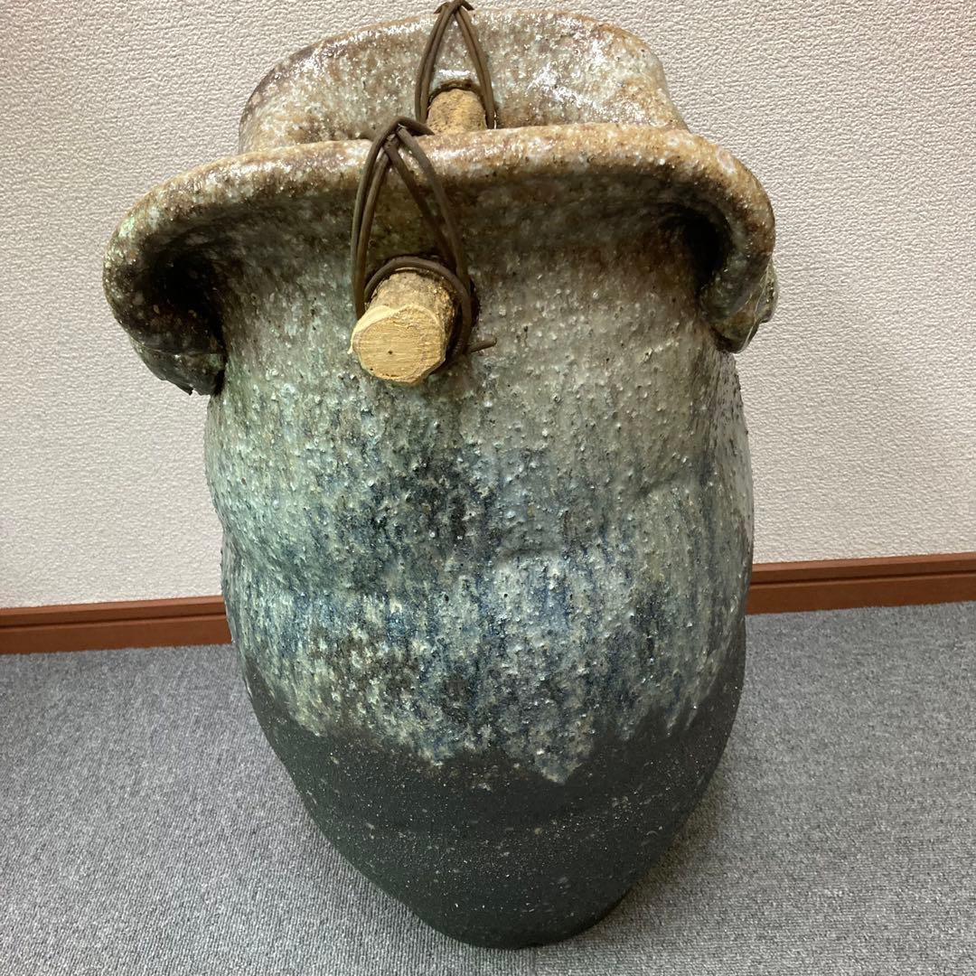 【未使用品】　傘立て 陶器 信楽焼 花器　花入れ　傘たて 傘入れ 傘置き