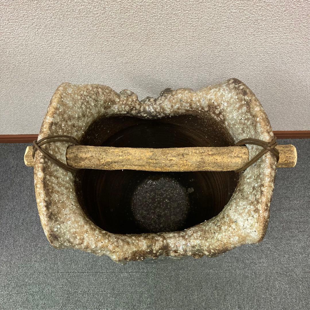 【未使用品】　傘立て 陶器 信楽焼 花器　花入れ　傘たて 傘入れ 傘置き